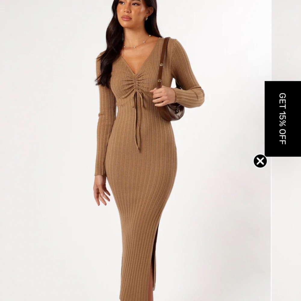 Petal & Pup size s/m ribbed brown dress new